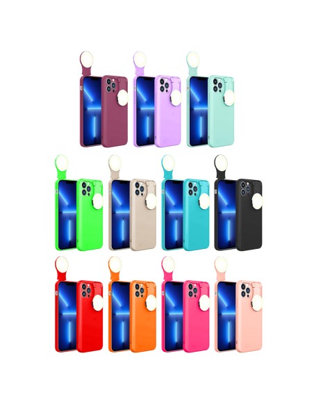 SOFT TOUCH SOFT COVER CASE WITH RING LIGHT