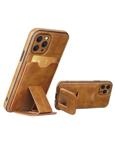 LEATHER EFFECT COVER CASE WITH CARD COMPARTMENT AND TONGUE KICKSTAND