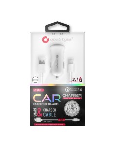 CHARGEUR UNIVERSEL DE VOITURE PORT USB 3.1A AVEC CABLE TYPE C 2