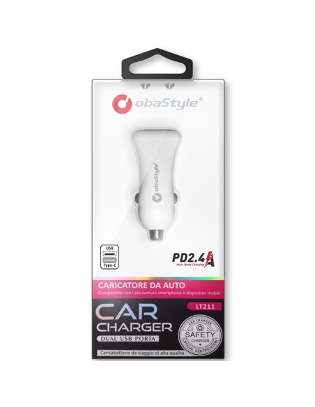 CHARGEUR UNIVERSEL DE VOITURE PORT USB 2.4A + PD