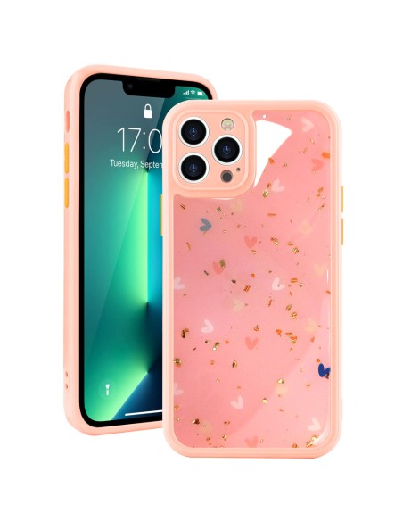 HARD COVER CASE WITH GOLDEN CONFETTI