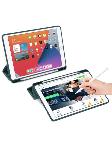 BOOK COVER STAND CASE FOR TABLET WITH PEN COMPARTMENT