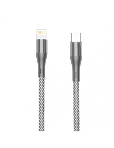 ROVI Sport - Type-C to Lightning Nylon Cable 1M 3A Silver