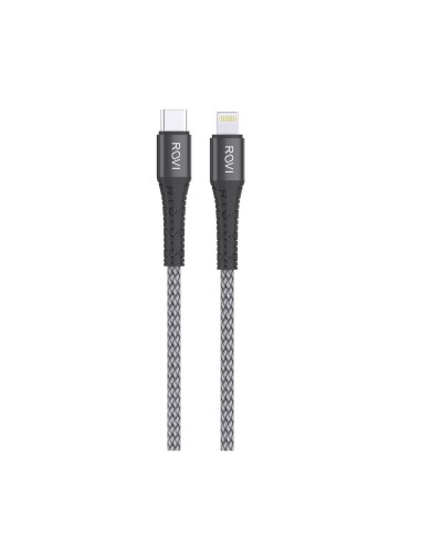 ROVI Fabric - Type-C to Lightning Fabric Cable, 1.5M, 20W, Silver