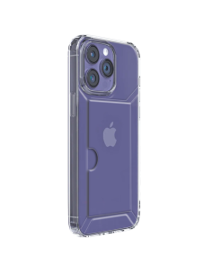 BUILT-IN CARD COMPARTMENT SOFT SEMICLEAR COVER CASE 2