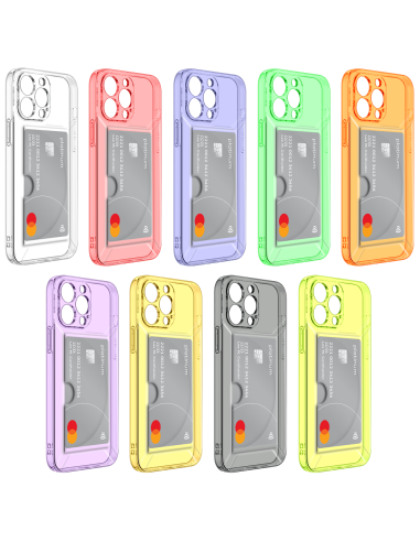 COVER MORBIDA SEMITRASPARENTE CON SCOMPARTO CARTE INTEGRATO