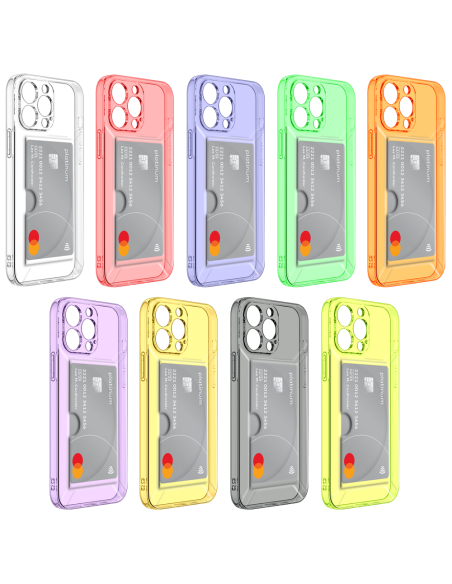 COVER MORBIDA SEMITRASPARENTE CON SCOMPARTO CARTE INTEGRATO