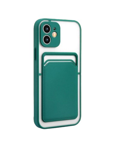 BUILT-IN CARD COMPARTMENT SEMIHARD SEMICLEAR COVER CASE