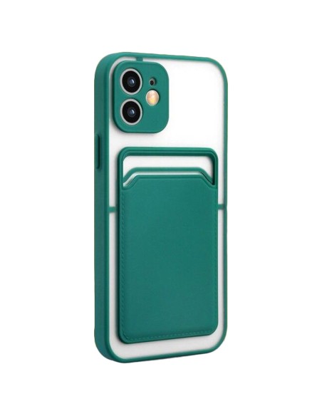 BUILT-IN CARD COMPARTMENT SEMIHARD SEMICLEAR COVER CASE