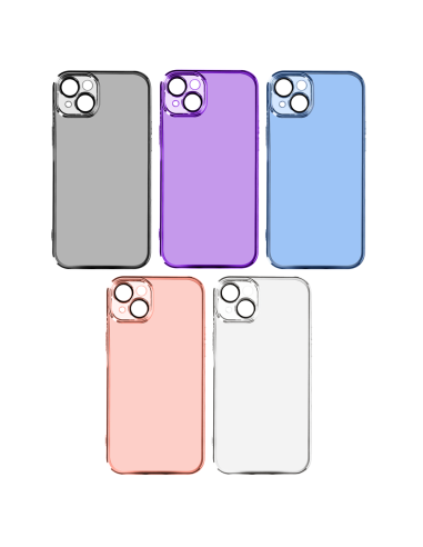 SOFT SEMICLEAR CHROME-PLATED COVER CASE WITH REMOVABLE LENS PROTECTION
