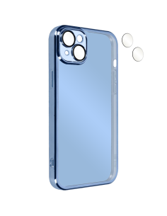 HOUSSE SOUPLE CHROMÉE SEMI-TRANSPARENTE AVEC PROTECTION AMOVIBLE DE L'APPAREIL PHOTO