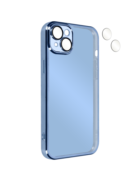 COVER MORBIDA SEMITRASPARENTE CROMATA CON PROTEZIONE FOTOCAMERA REMOVIBILE