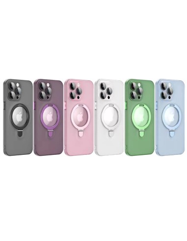 MAGNETIC MATTE HARD COVER CASE WITH FOLDABLE KICKSTAND