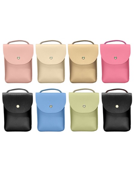 UNIVERSAL PU LEATHER POUCH CASE WITH SHOULDER STRAP