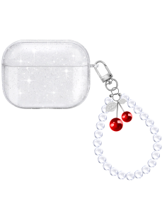 PROTECTIVE CLEAR CASE FOR WIRELESS EARPHONES WITH CHARMS 2