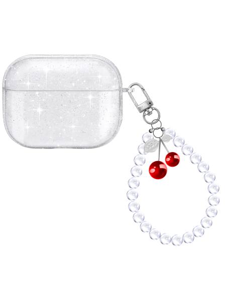 ÉTUI DE PROTECTION TRANSPARENT POUR ÉCOUTEURS AVEC BRELOQUES