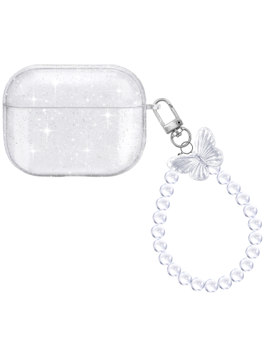 ÉTUI DE PROTECTION TRANSPARENT POUR ÉCOUTEURS AVEC BRELOQUES