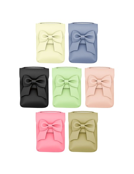 UNIVERSAL PU LEATHER POUCH CASE WITH BOW
