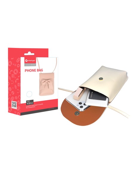 UNIVERSAL PU LEATHER POUCH CASE WITH BOW