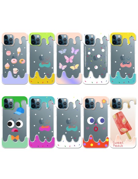 COVER MORBIDA TRASPARENTE 3D DESIGN GELATO