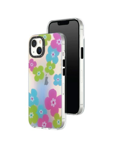 IRIDESCENT SEMIHARD SEMICLEAR COVER CASE WITH ASSORTED DESIGNS