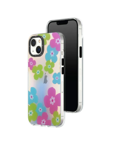 IRIDESCENT SEMIHARD SEMICLEAR COVER CASE WITH ASSORTED DESIGNS