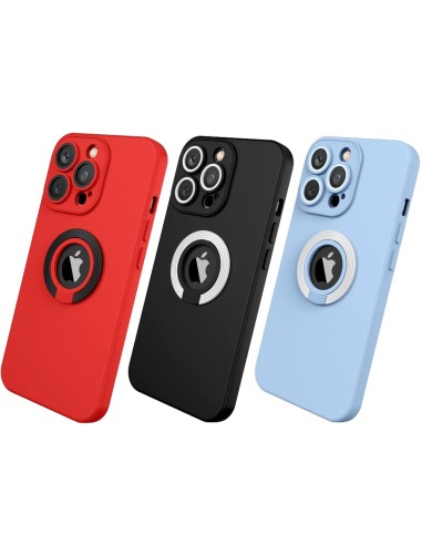 MATTE FINISH SOFT COVER CASE WITH RING KICKSTAND