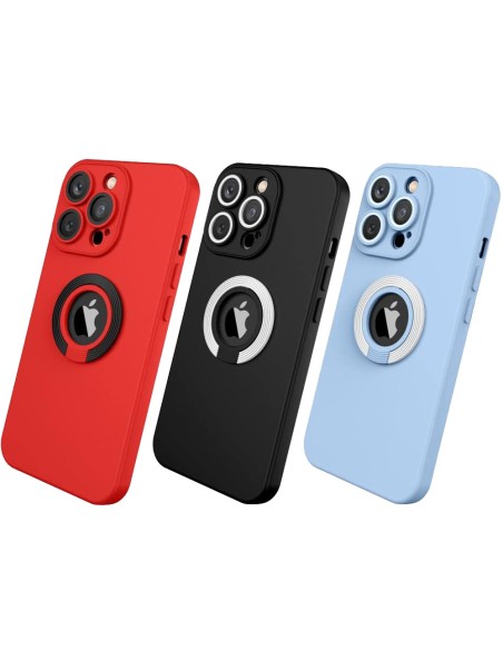 MATTE FINISH SOFT COVER CASE WITH RING KICKSTAND