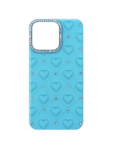 COVER MORBIDA TRAPUNTATA CON CUORI E STRASS