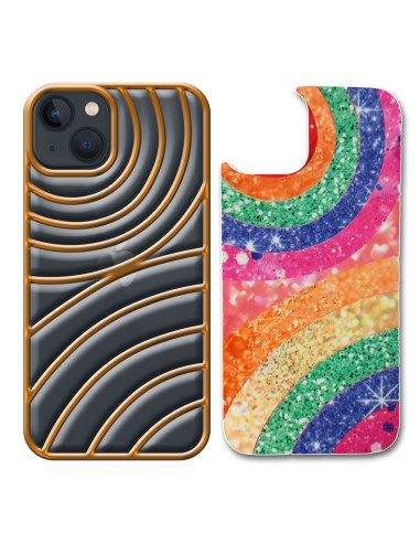 CLEAR SOFT COVER CASE WITH 3D CHROME-PLATED PATTERN