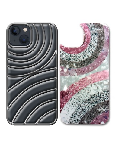 CLEAR SOFT COVER CASE WITH 3D CHROME-PLATED PATTERN