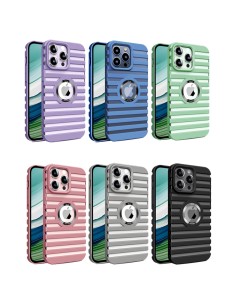 HARD COVER CASE WITH GRID DESIGN AND LOGO HOLE