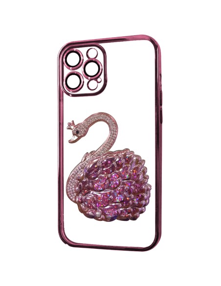 SWAN LIQUID GLITTER CHROME-PLATED SEMIHARD COVER CASE