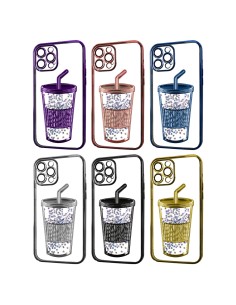 MILKSHAKE LIQUID GLITTER CHROME-PLATED SEMIHARD COVER CASE 2