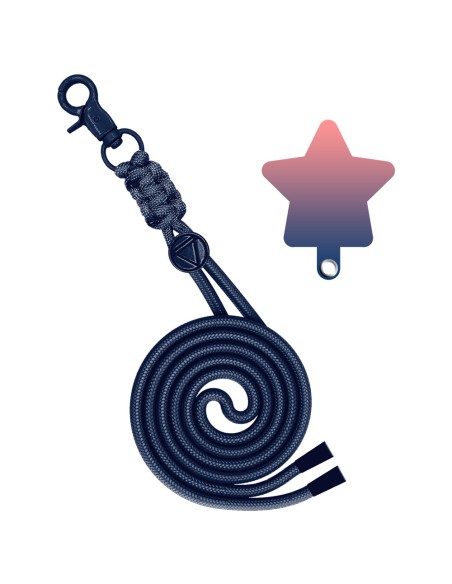 NECK STRAP WITH HOOK AND STAR-SHAPED EMOJI FOR SMARTPHONE CASE