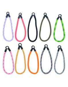 SANGLE DE POIGNET AVEC CROCHET ET PATCH NOIR POUR ÉTUI DE SMARTPHONE 2