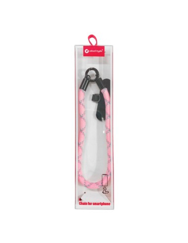 SANGLE DE POIGNET AVEC CROCHET ET PATCH NOIR POUR ÉTUI DE SMARTPHONE