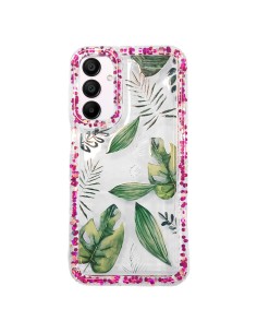 WEICHE HÜLLE MIT VERSTÄRKTEN KANTEN UND GLITZER- UND BLUMENDESIGN 2