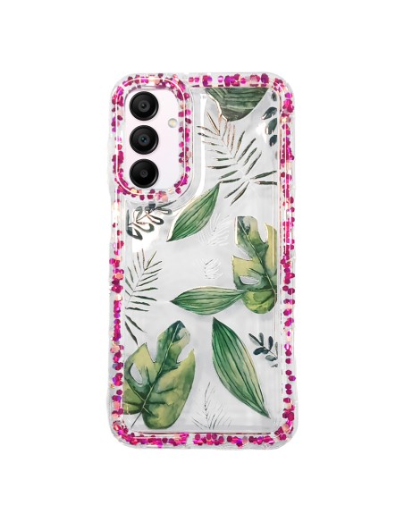 ÉTUI SOUPLE À BORDS RENFORCÉS AVEC MOTIFS DE PAILLETTES ET DE FLEURS