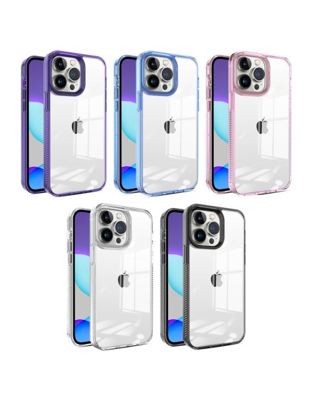 CLEAR HARD COVER CASE WITH COLOURED EDGES
