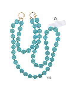 PERLES DE TÉLÉPHONE DE 60 CM DE LONG AVEC ANNEAU PORTE-LUNETTES