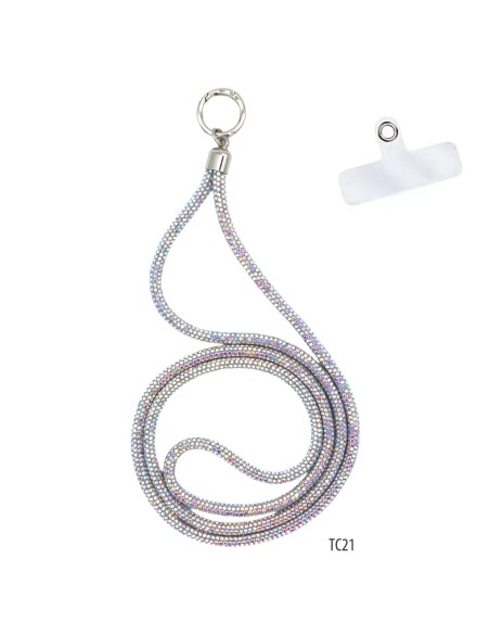 SANGLE DE COU AVEC CROCHET ET STRASS POUR ÉTUI DE SMARTPHONE