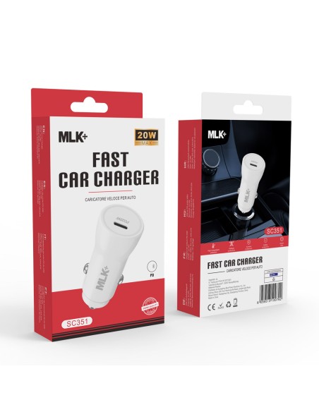 MLK+ Caricatore da Auto Schnellladung PD 20W