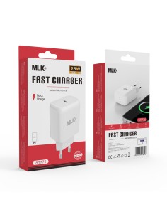 MLK+ Caricatore da rete fast charge porta PD 2