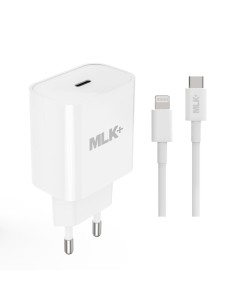 MLK+ Caricatore da rete porta PD con cavo Typ C to Lightning