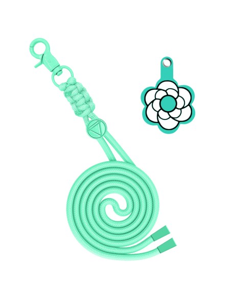 NECK STRAP WITH HOOK AND FLOWER-SHAPED EMOJI FOR SMARTPHONE CASE