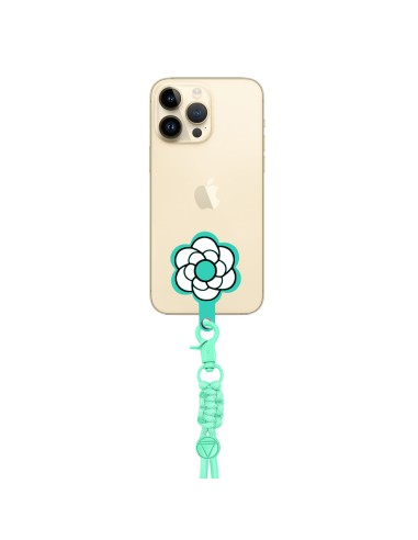 NECK STRAP WITH HOOK AND FLOWER-SHAPED EMOJI FOR SMARTPHONE CASE