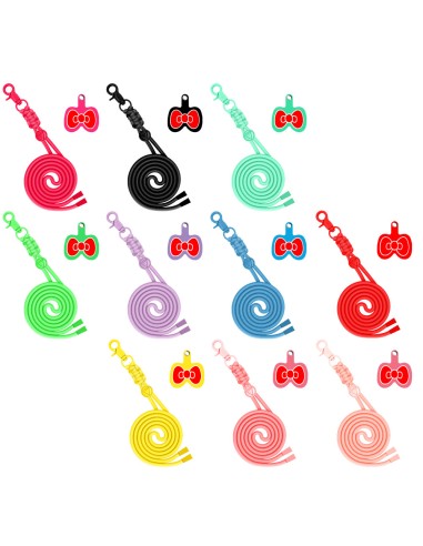 NECK STRAP WITH HOOK AND BOW-SHAPED EMOJI FOR SMARTPHONE CASE
