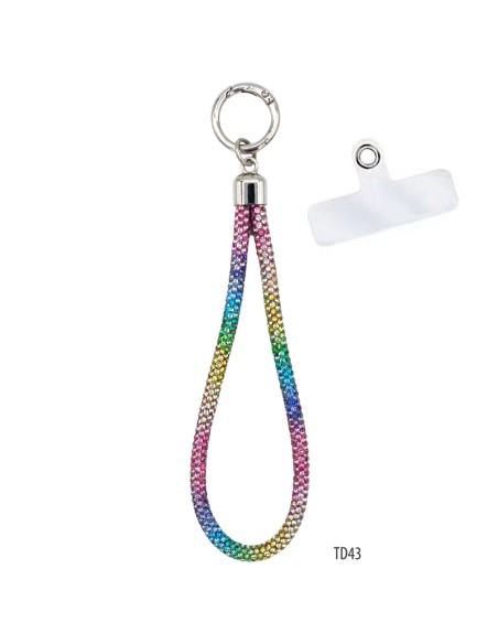 NECK STRAP WITH HOOK AND RHINESTONES FOR SMARTPHONE CASE