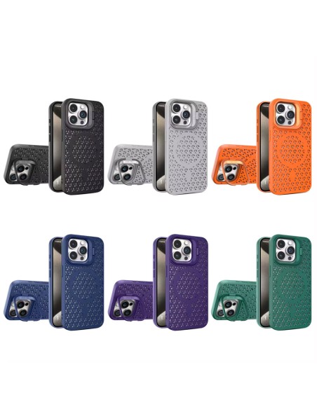 MAGNETIC BREATHABLE MESHED SOFT COVER CASE WITH FOLDABLE KICKSTAND